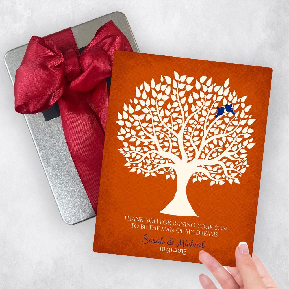 White Silhouette Tree Wedding Gift Delivery Box Gift for Mother Of The Groom TOY-1114