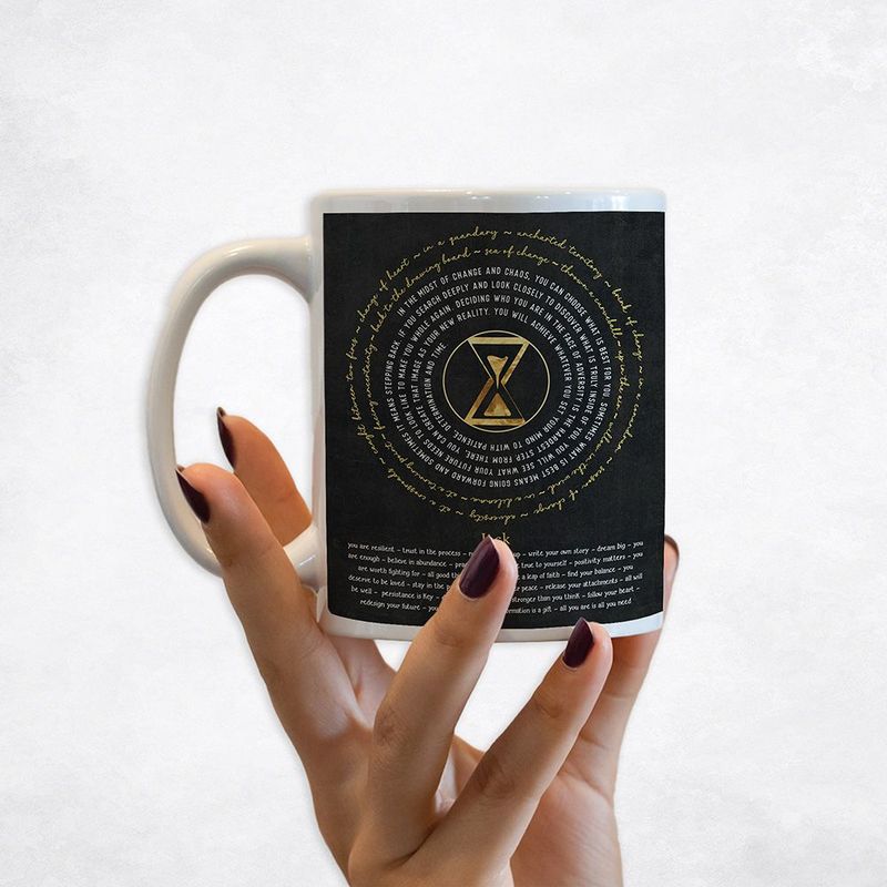 Hourglass Words of Encouragement for Him Divorce Coffee Mug Gift for Divorcee M-2155