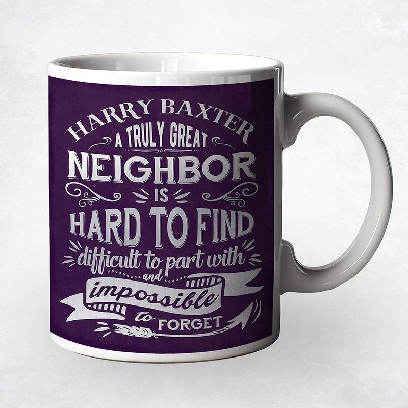 Truly Great Neighbor Typography Moving Away Coffee Mug Gift for Neighbor M-2146