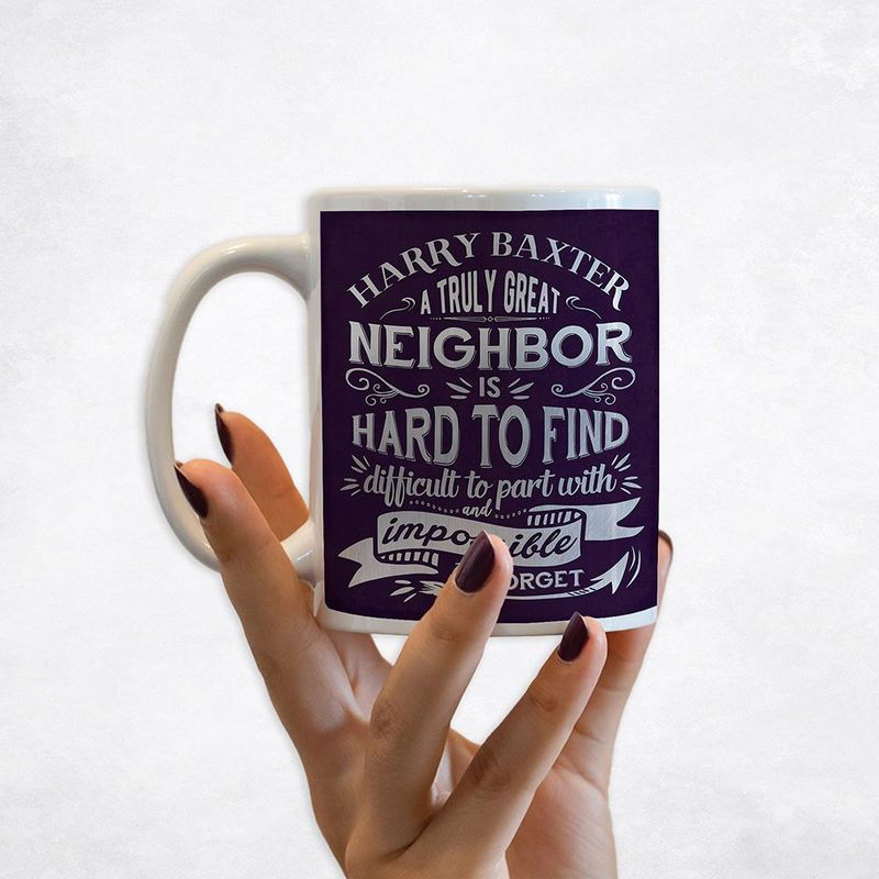 Truly Great Neighbor Typography Moving Away Coffee Mug Gift for Neighbor M-2146