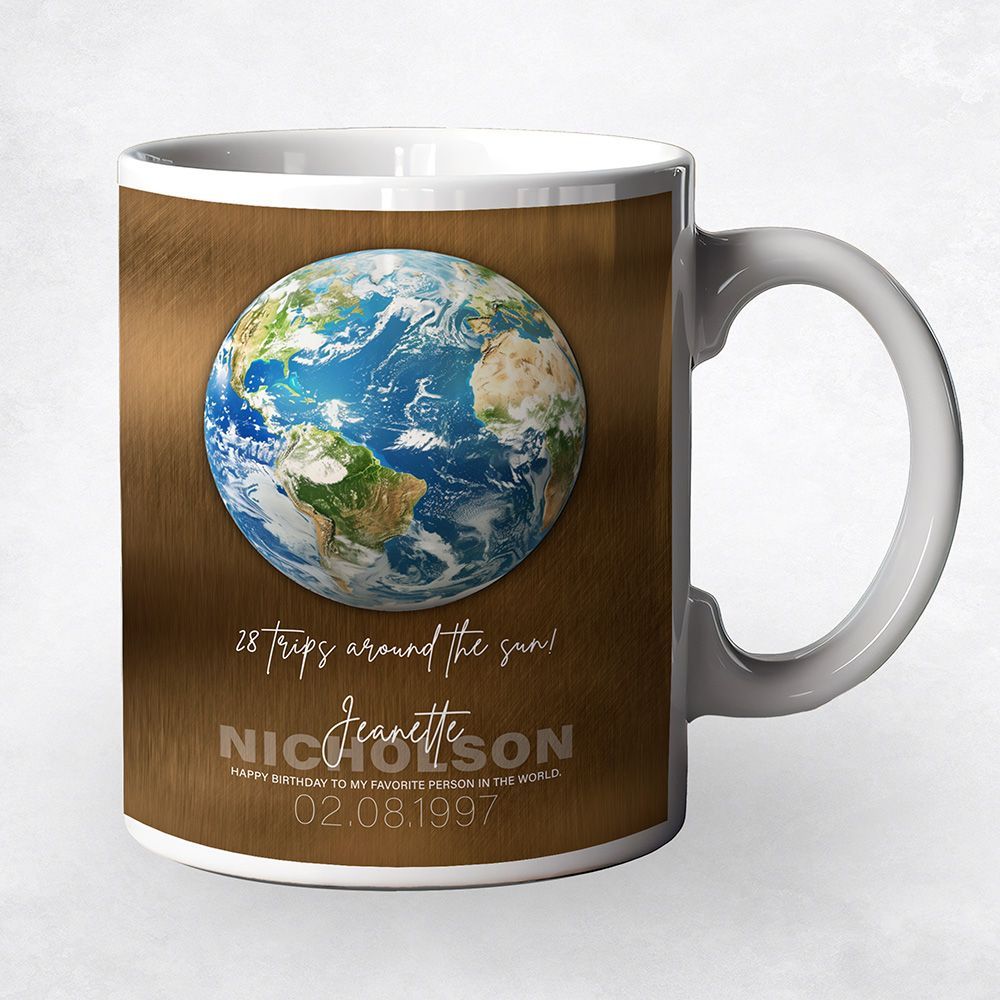 #1 Best Seller - Bronze Happy Birthday Favorite Person in the World Birthday Coffee Mug Gift for Family M-2133