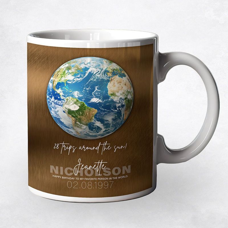 #1 Best Seller - Bronze Happy Birthday Favorite Person in the World Birthday Coffee Mug Gift for Family M-2133