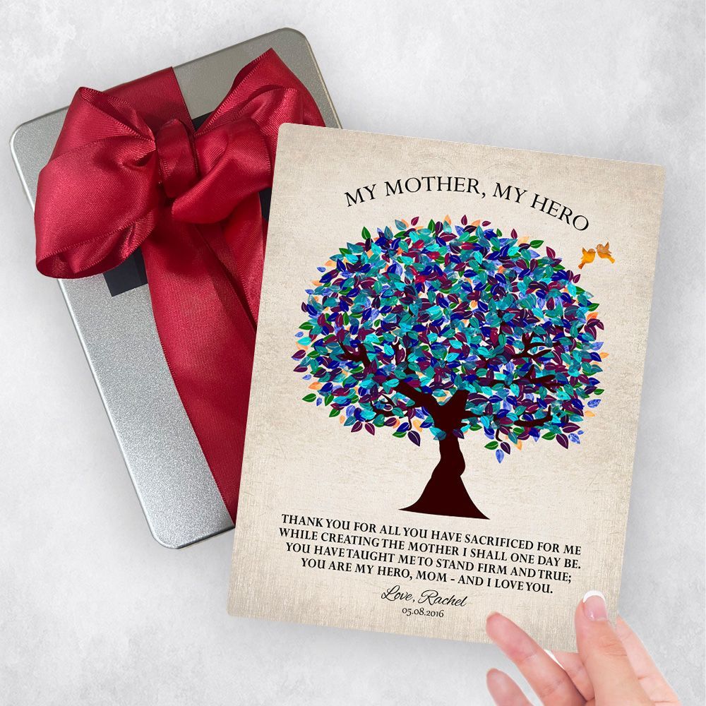 Peacock Tree Metal Plaque Family Gift Delivery For Mom Toy-1224