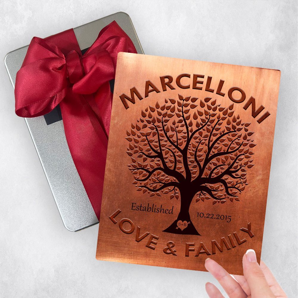 Copper Family Tree Established Wedding Gift Delivery Box Gift for Couple TOY-1187