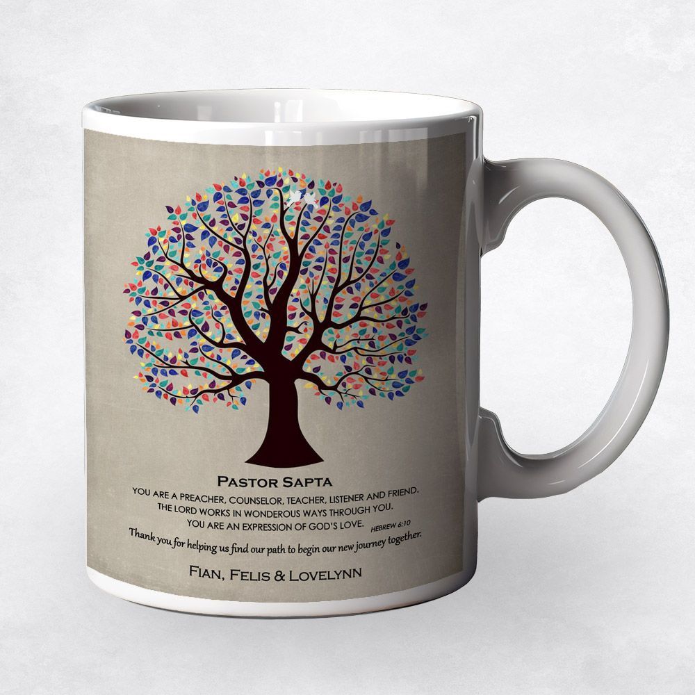 Curly Tree Appreciation Coffee Mug Gift for Pastor M-1494