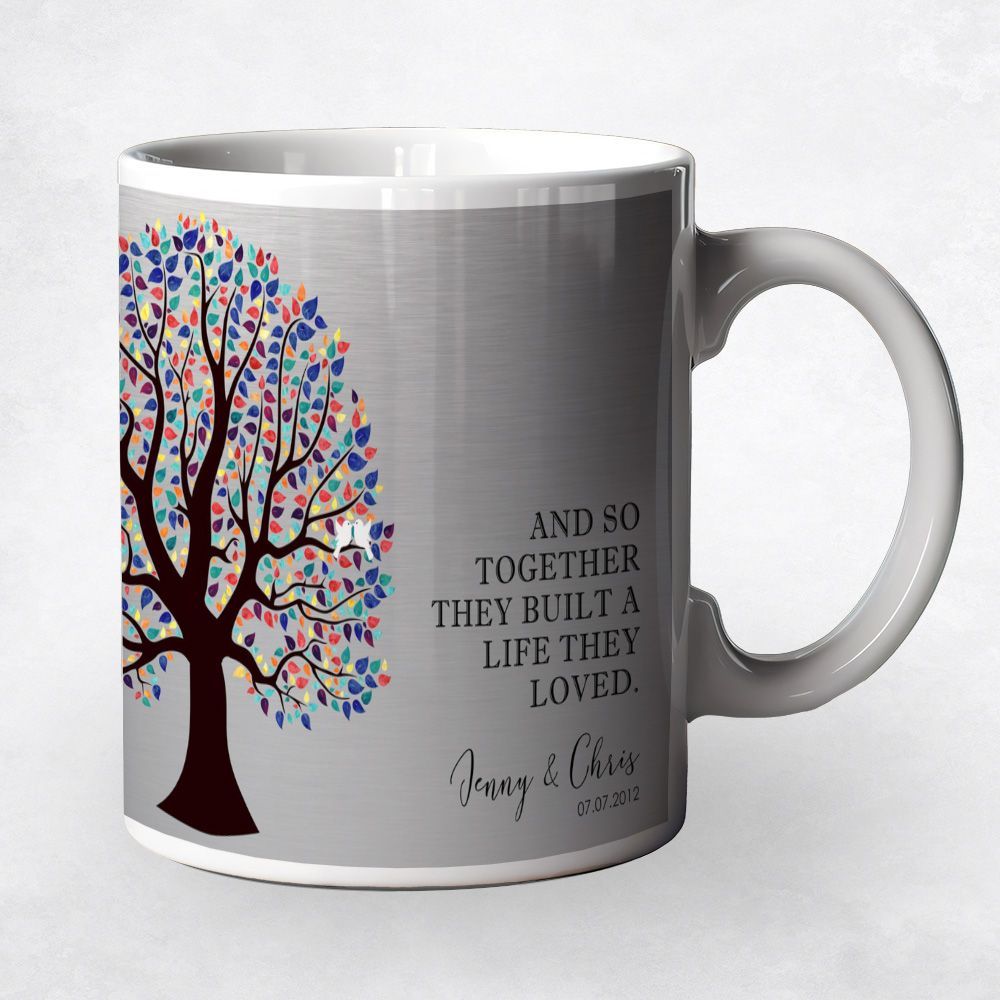 Tin Custom Message 10th Anniversary Coffee Mug Gift for Couple M-1799