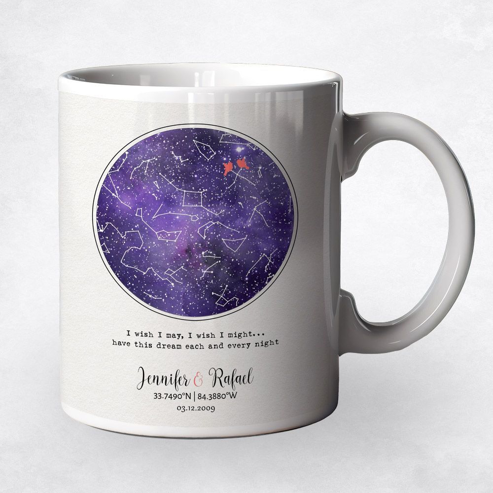Star Map 6th Anniversary Coffee Mug Gift for Couple M-1754