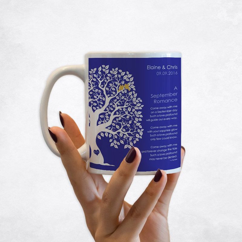 Half Artful Tree Engagement Coffee Mug Gift for Couple M-1709