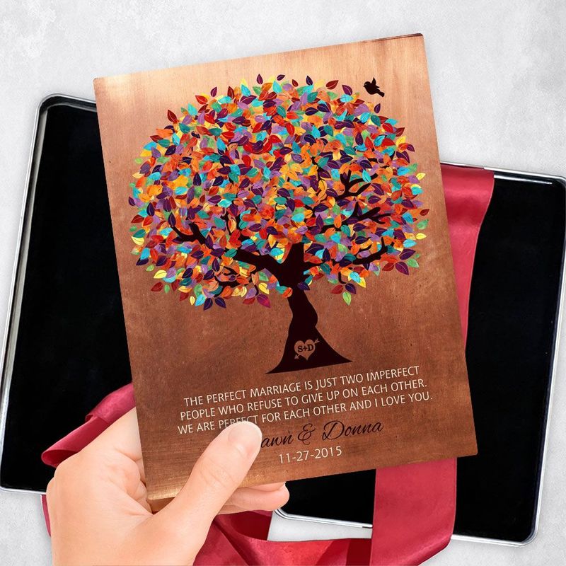 #1 Best Seller - Copper Spring Tree 7th Anniversary Gift Delivery Box Gift for Couple TOY-1171