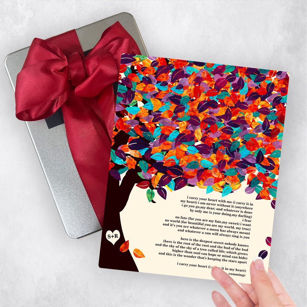 Colorful Spring Tree 10th Anniversary Gift Delivery Box Gift for Couple TOY-1295