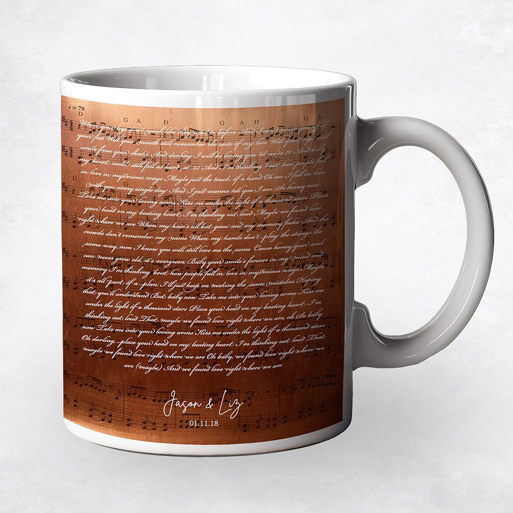 Copper First Dance or Wedding Reading 7th Anniversary Coffee Mug Gift for Couple M-2161