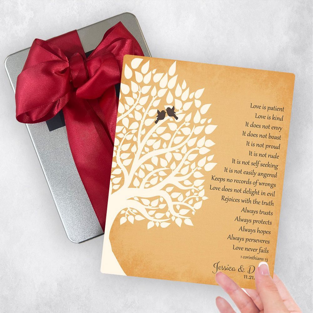 Half Tree Silhouette Anniversary Gift Delivery Box Gift for Couple TOY-1131