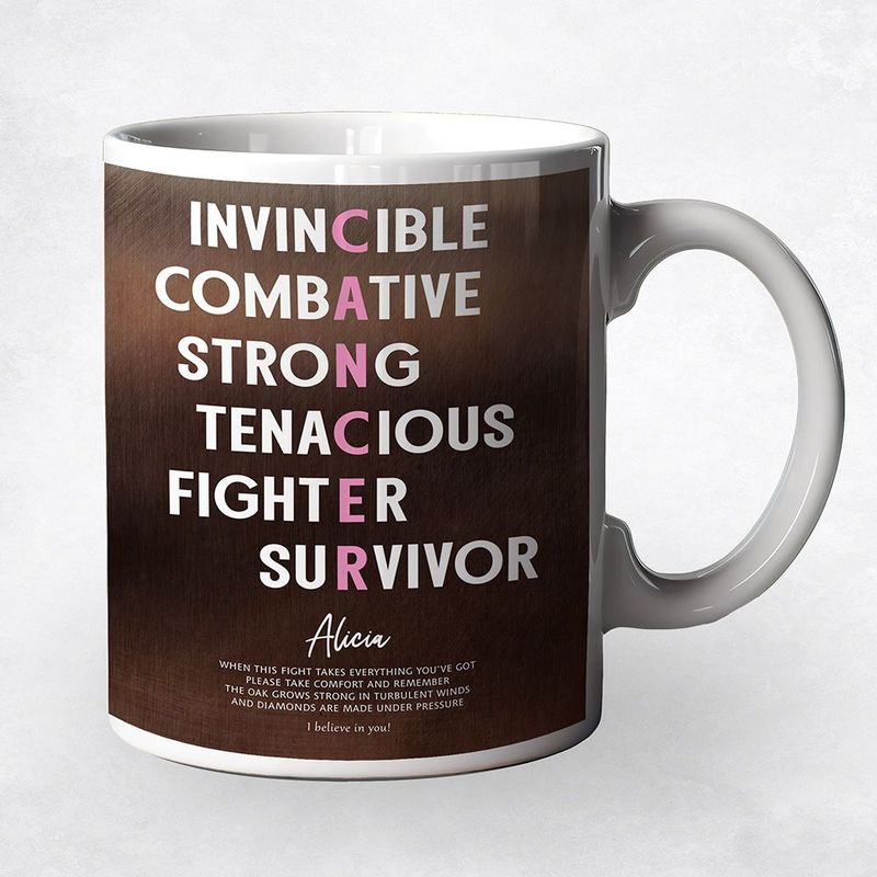 #1 Best Seller - Bronze Cancer Survivor Motivational Encouragement Encouragement Coffee Mug Gift for Family M-2165