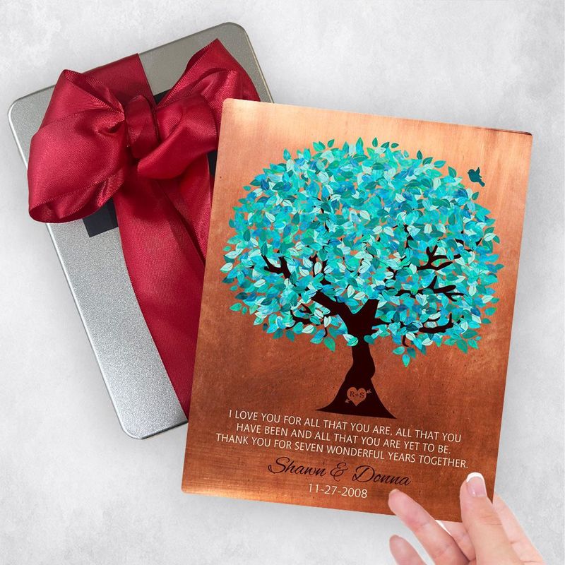 #1 Best Seller - Copper Canopy Tree 7th Anniversary Gift Delivery Box Gift for Couple TOY-1179