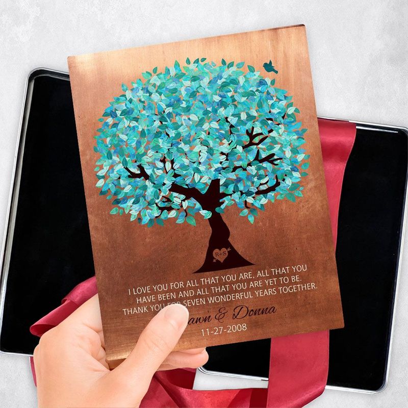#1 Best Seller - Copper Canopy Tree 7th Anniversary Gift Delivery Box Gift for Couple TOY-1179
