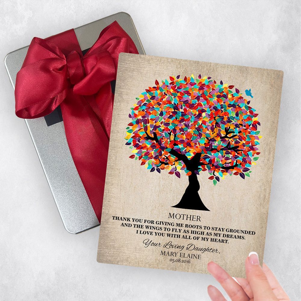 Colorful Spring Tree Metal Plaque Family Gift Delivery For Mom Toy-1223