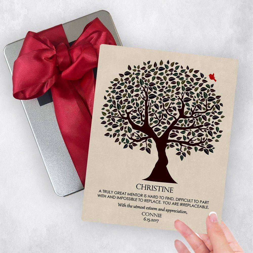#1 Best Seller - Dark Olive Tree Leadership Appreciation Gift Delivery Box Gift for Mentor TOY-1202