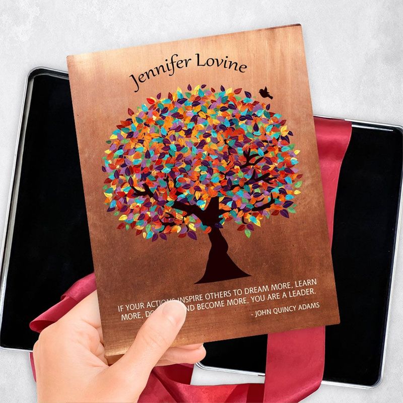 #1 Best Seller - Copper Colorful Spring Tree Leadership Appreciation Gift Delivery Box Gift for Mentor TOY-1429