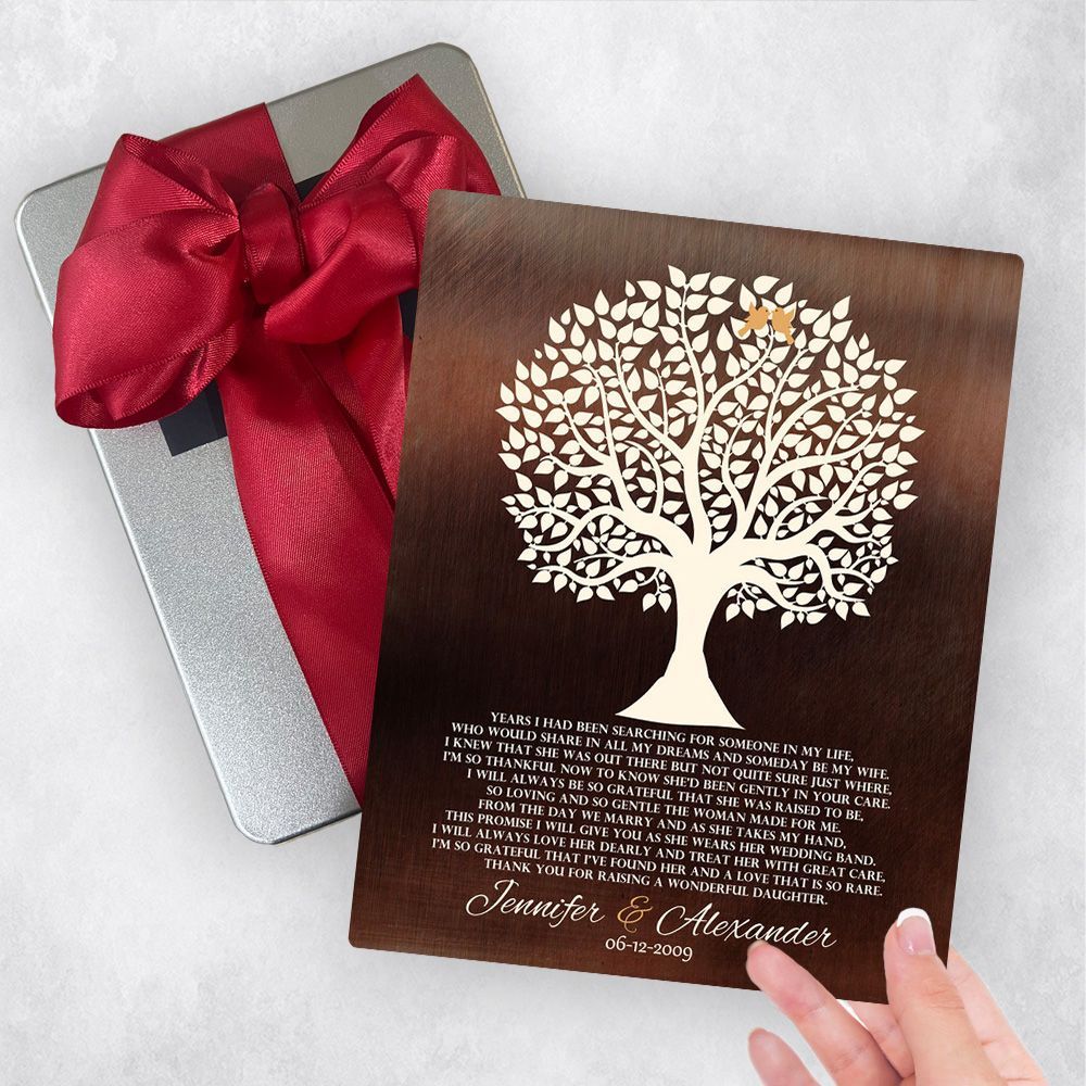 Bronze Tree Silhouette Wedding Gift Delivery Box Gift for Mother Of The Bride TOY-1409