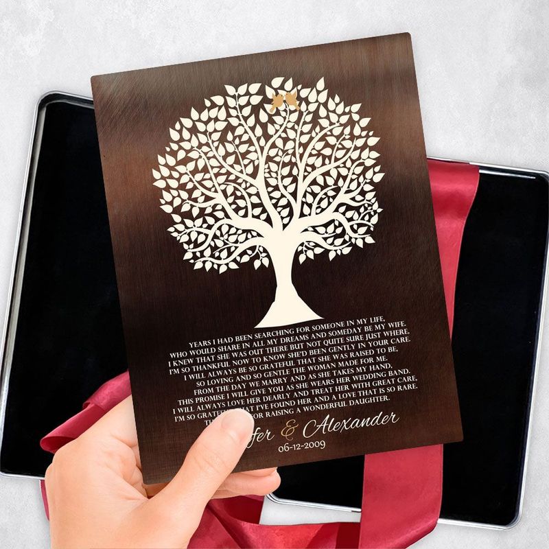 Bronze Tree Silhouette Wedding Gift Delivery Box Gift for Mother Of The Bride TOY-1409