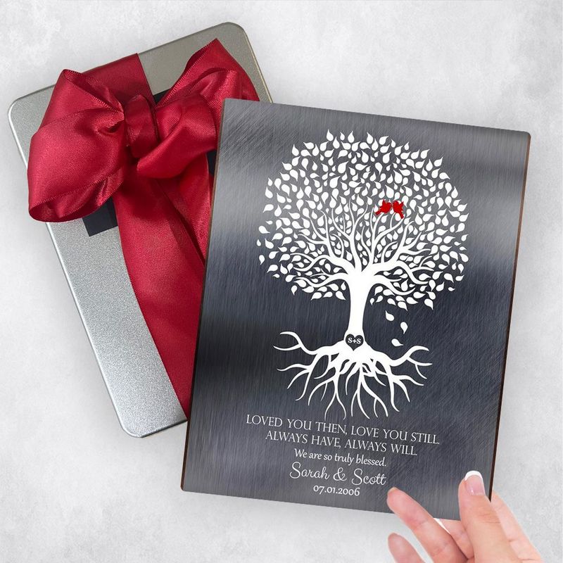 #1 Best Seller - Tin Tree with Roots 10th Anniversary Gift Delivery Box Gift for Couple TOY-1371