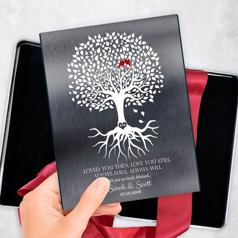 #1 Best Seller - Tin Tree with Roots 10th Anniversary Gift Delivery Box Gift for Couple TOY-1371