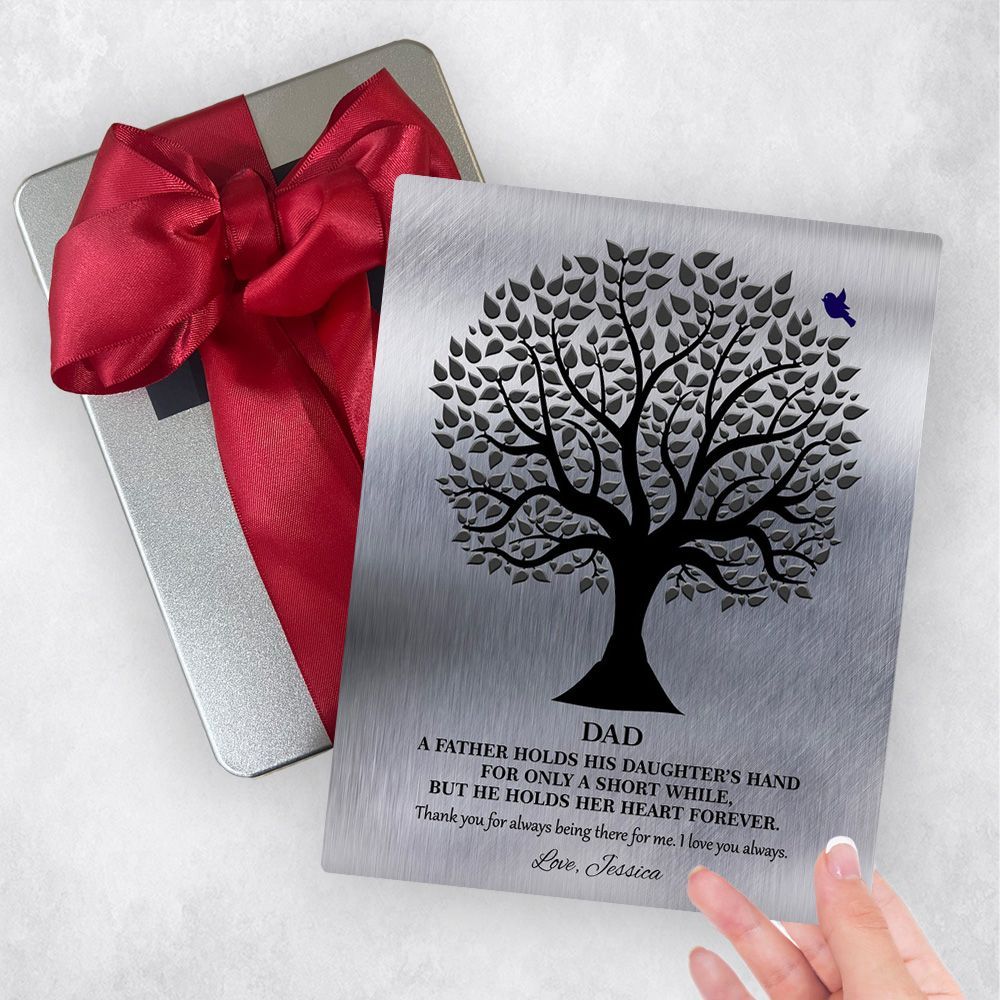 Tin Tree Silhouette Wedding Gift Delivery Box Gift for Father TOY-1351