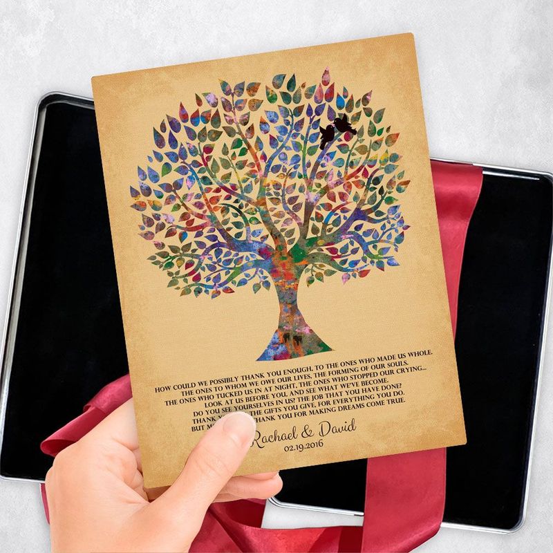 #1 Best Seller - Watercolor Tree Wedding Gift Delivery Box Gift for Parents TOY-1258