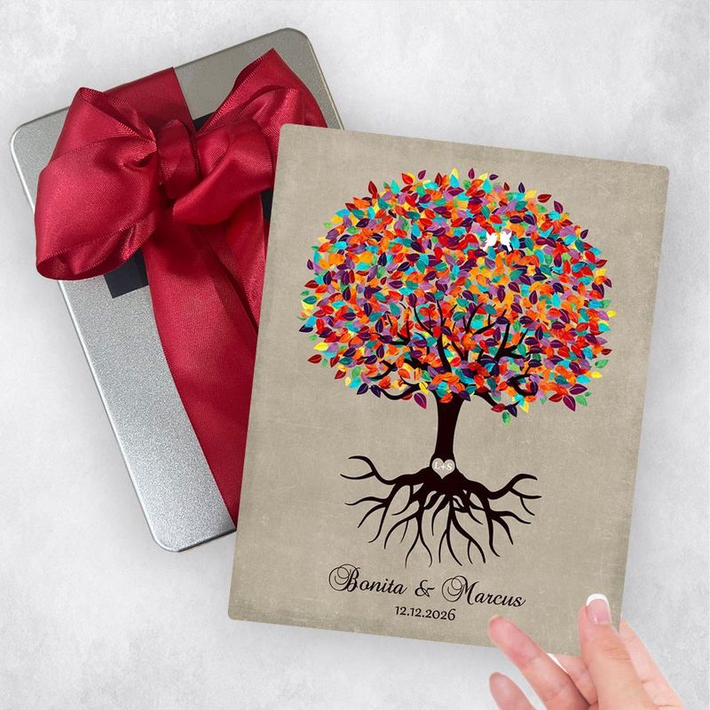 Colorful Tree with Roots Engagement Gift Delivery Box Gift for Couple TOY-1424