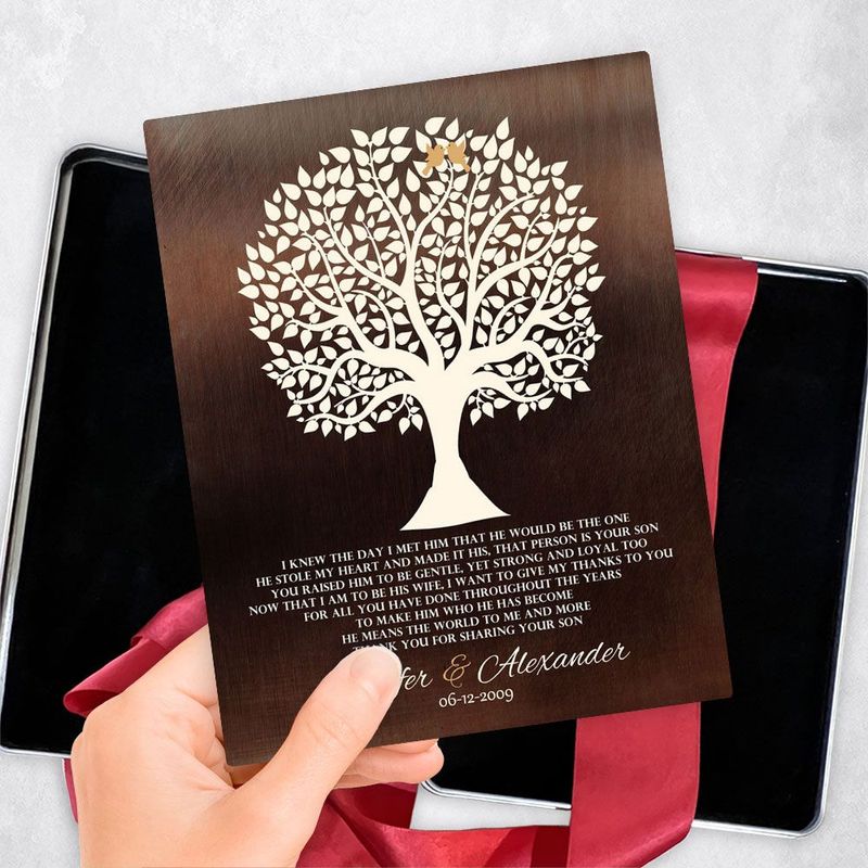 Bronze Tree Silhouette Wedding Gift Delivery Box Gift for Mother Of The Groom TOY-1419