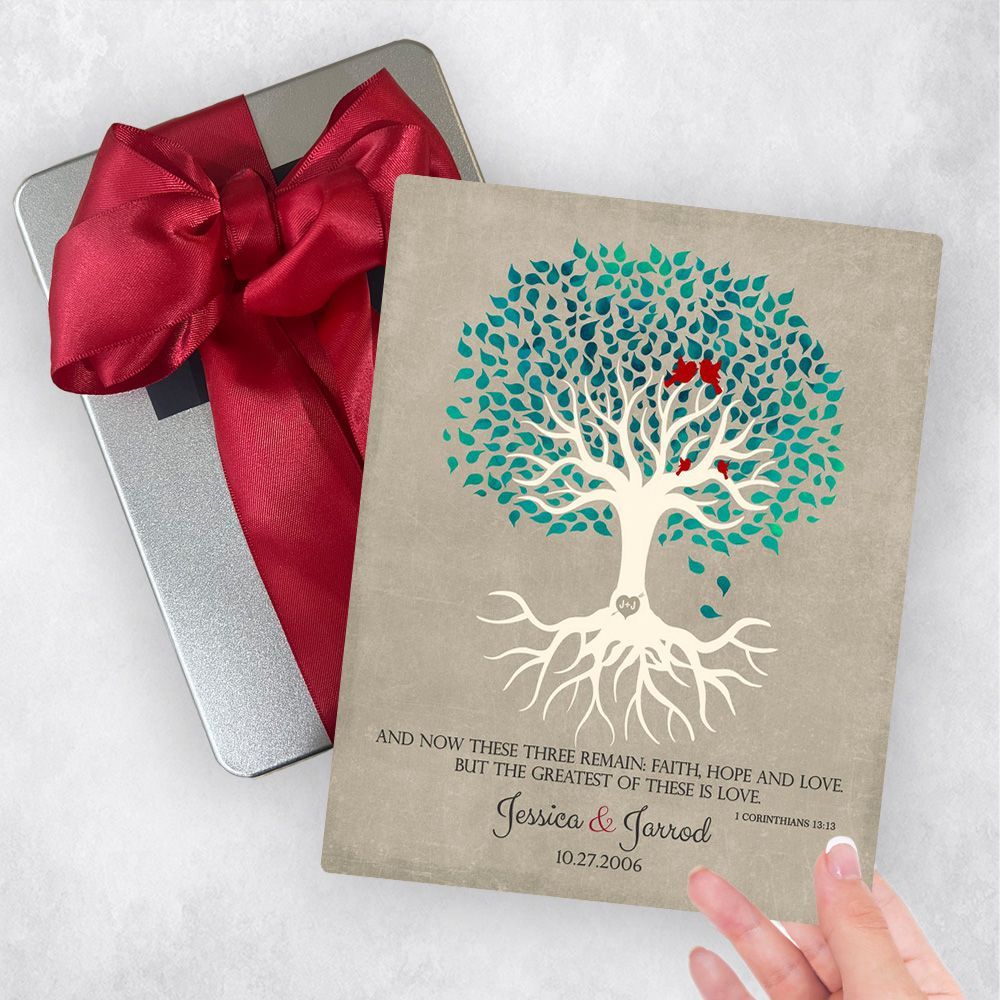 Green Canopy Tree Anniversary Gift Delivery Box Gift for Couple TOY-1413