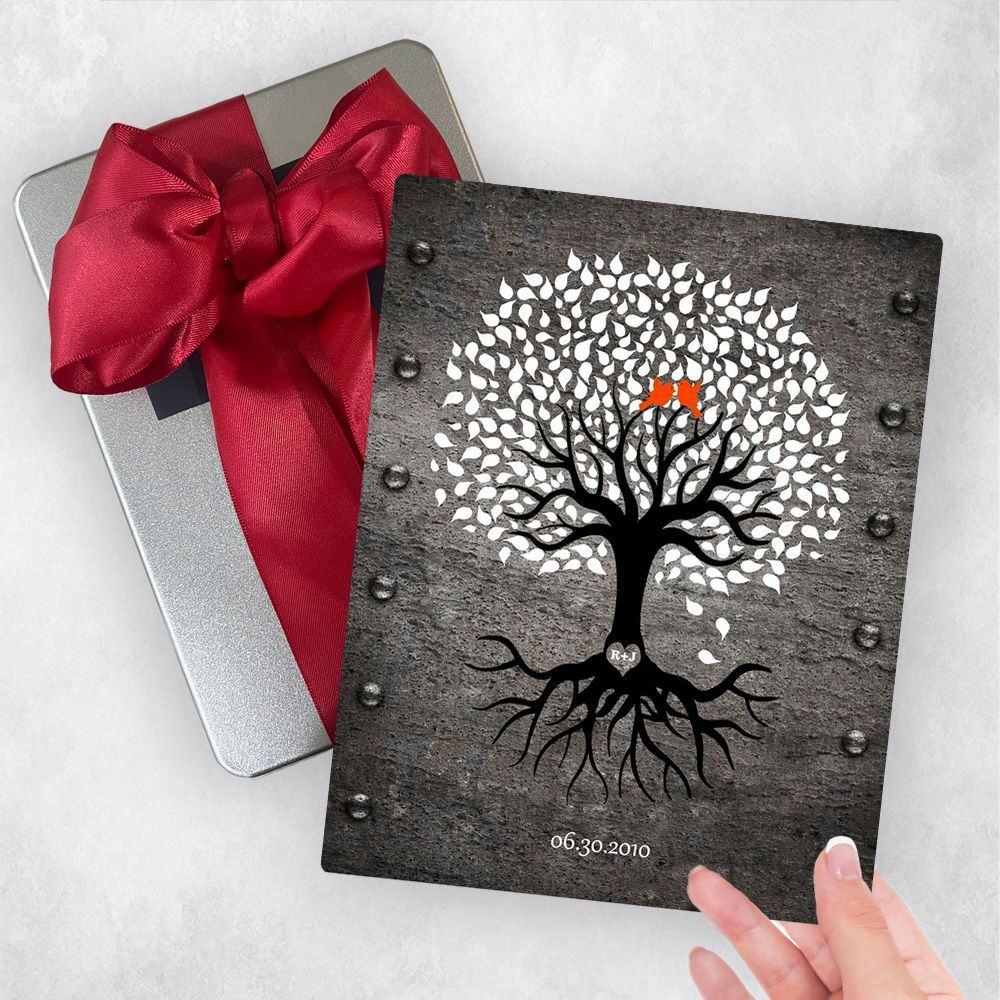 #1 Best Seller - Iron Tree with Roots 6th Anniversary Gift Delivery Box Gift for Couple TOY-1373