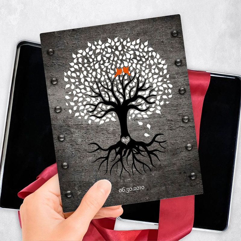 #1 Best Seller - Iron Tree with Roots 6th Anniversary Gift Delivery Box Gift for Couple TOY-1373
