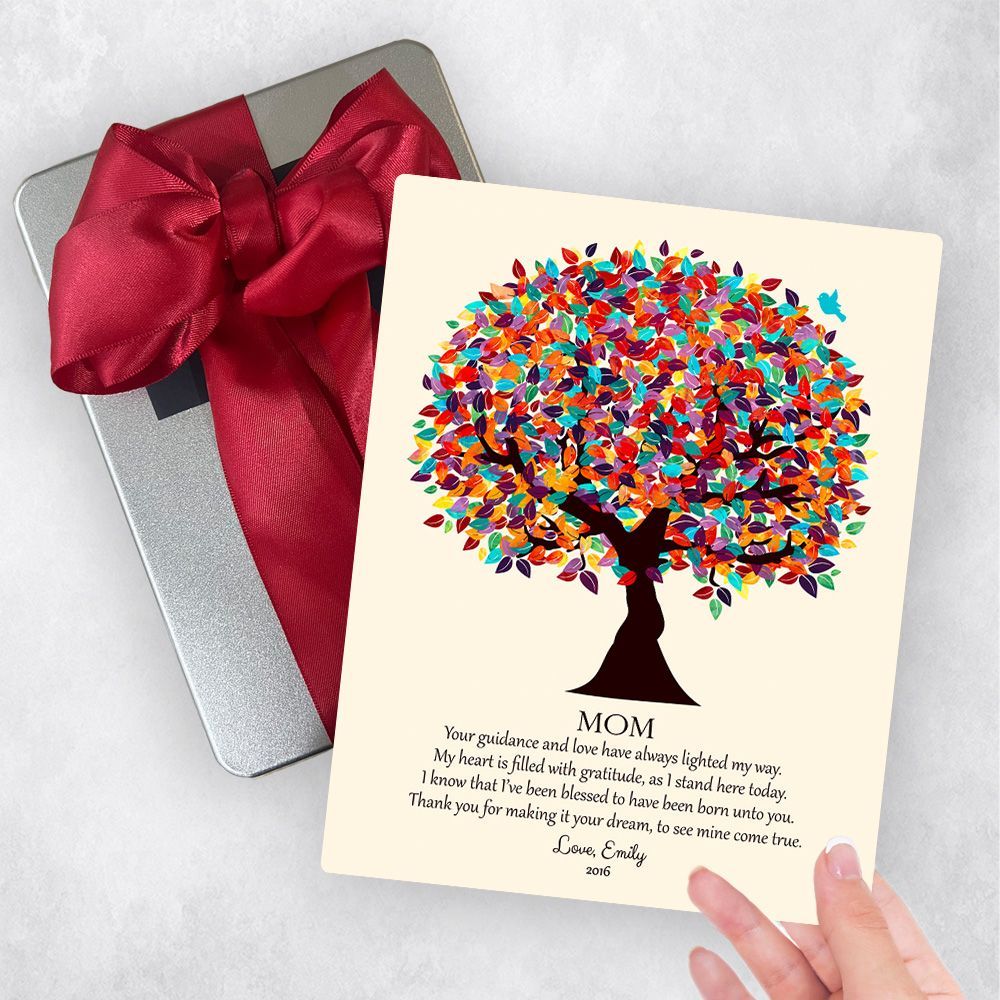 Colorful Spring Tree Metal Plaque Family Gift Delivery For Mom Toy-1427