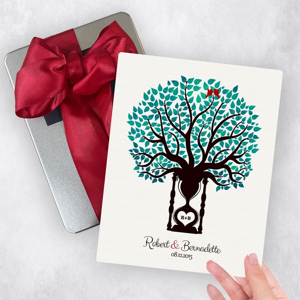 #1 Best Seller - Hourglass Tree 1st Anniversary Gift Delivery Box Gift for Couple TOY-1387
