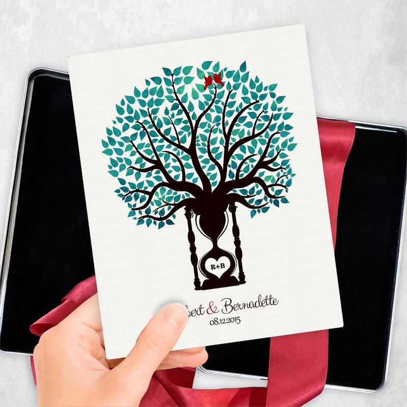 #1 Best Seller - Hourglass Tree 1st Anniversary Gift Delivery Box Gift for Couple TOY-1387