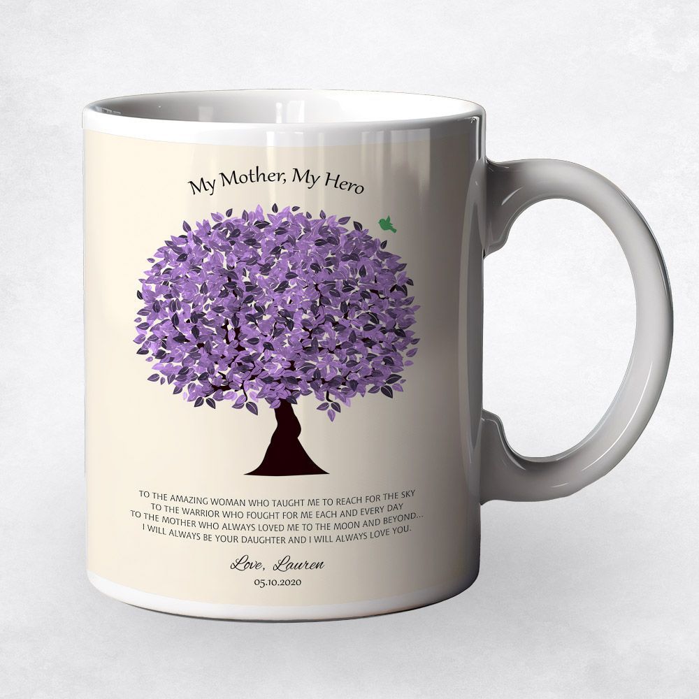 Violet Tree Family Ceramic Coffee Mug Gift For Mom M-1551