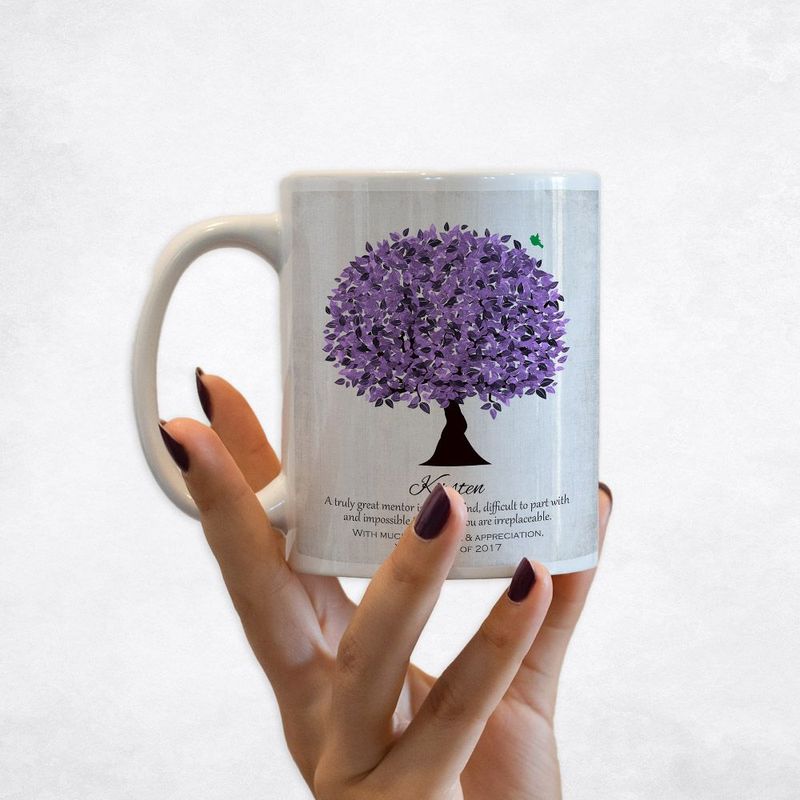 Purple Tree Leadership Appreciation Coffee Mug Gift for Mentor M-1477