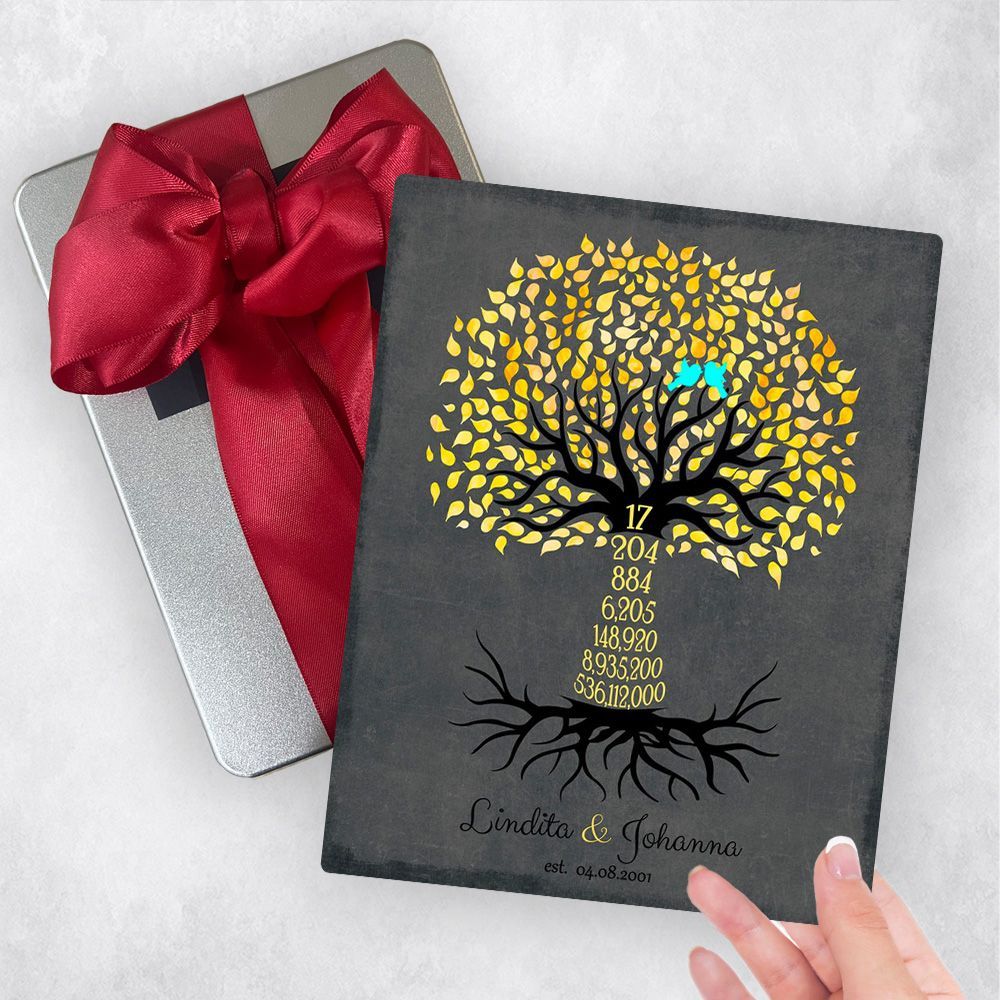 Countdown Tree 17th Anniversary Gift Delivery Box Gift for Couple TOY-1447