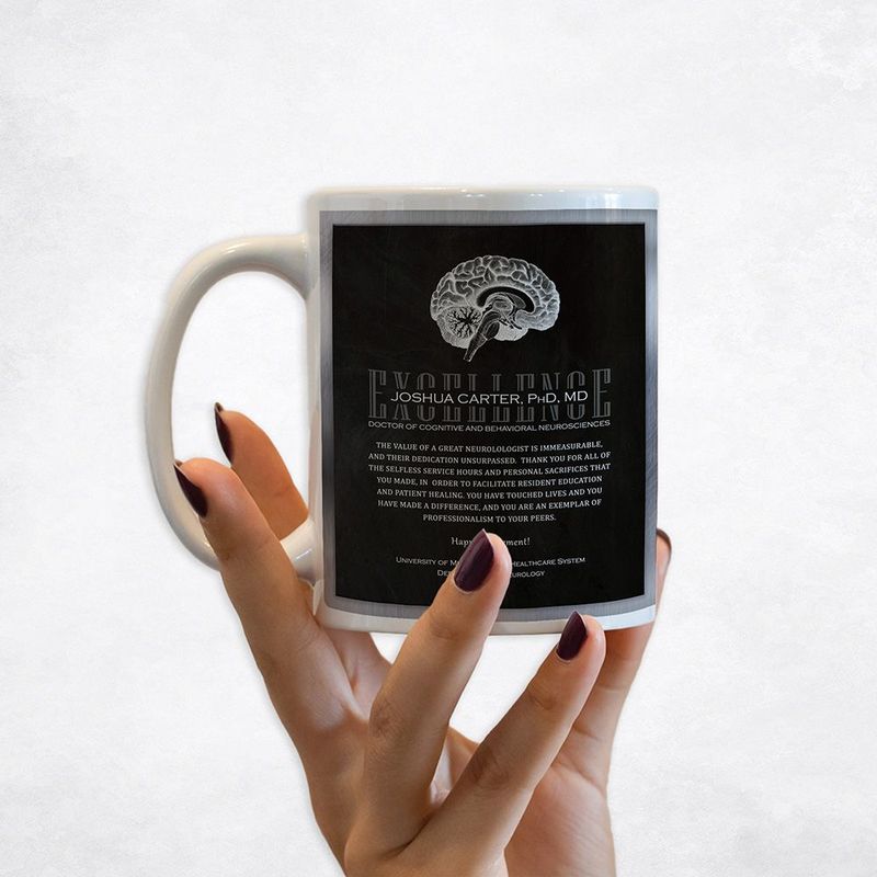 Tin Brain Organ Anatomy Neurology Retirement Coffee Mug Gift for Doctor M-2108