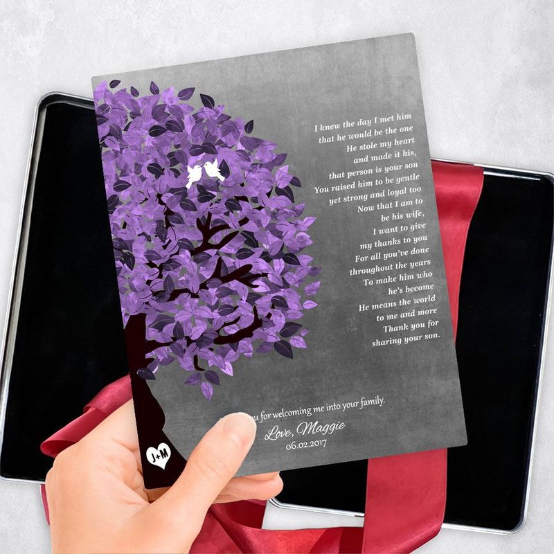 Half Purple Tree Wedding Gift Delivery Box Gift for Mother Of The Groom TOY-1487