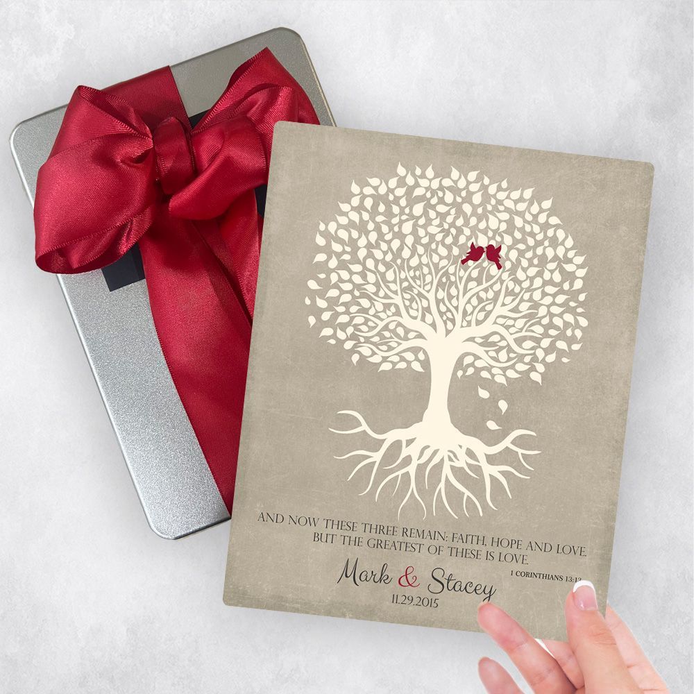 #1 Best Seller - Tree with Roots 1st Anniversary Gift Delivery Box Gift for Couple TOY-1123