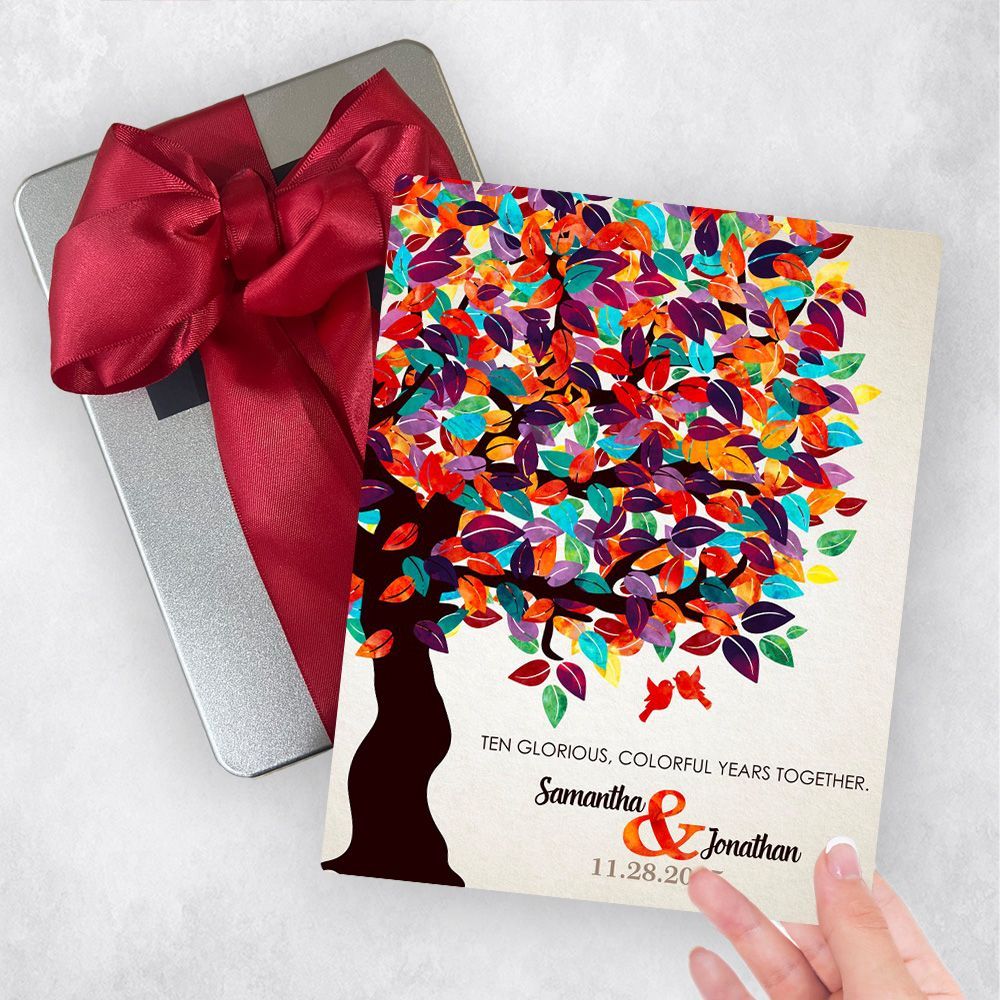 #1 Best Seller - Half Spring Tree 10th Anniversary Gift Delivery Box Gift for Couple TOY-1163