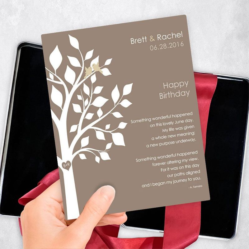 Half Tree Spouse Birthday Gift Delivery Box Gift for Spouse TOY-1718