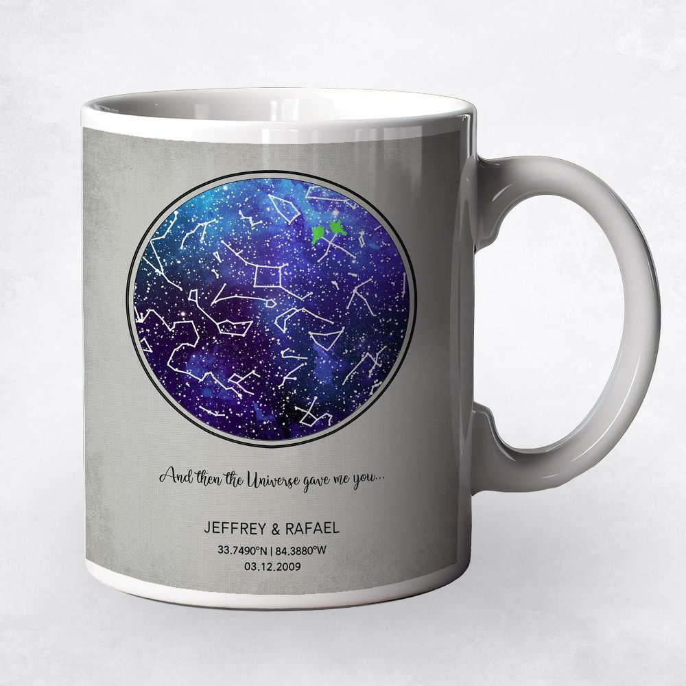 Star Map Anniversary Coffee Mug Gift for Couple M-1755