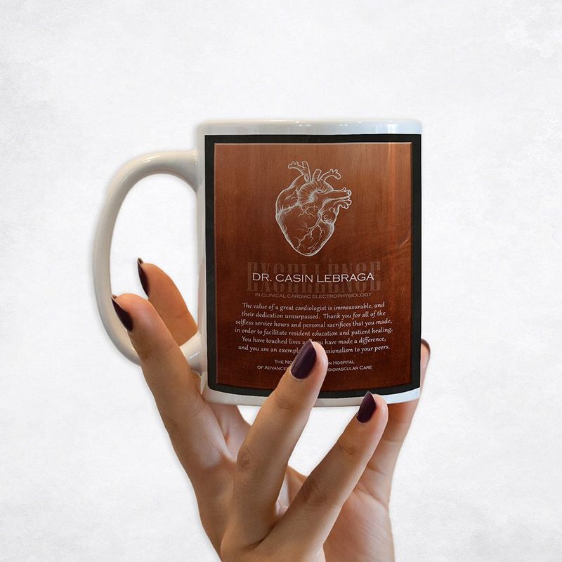 Copper Heart Organ Anatomy Cardiologist Recognition Coffee Mug Gift for Doctor M-2102
