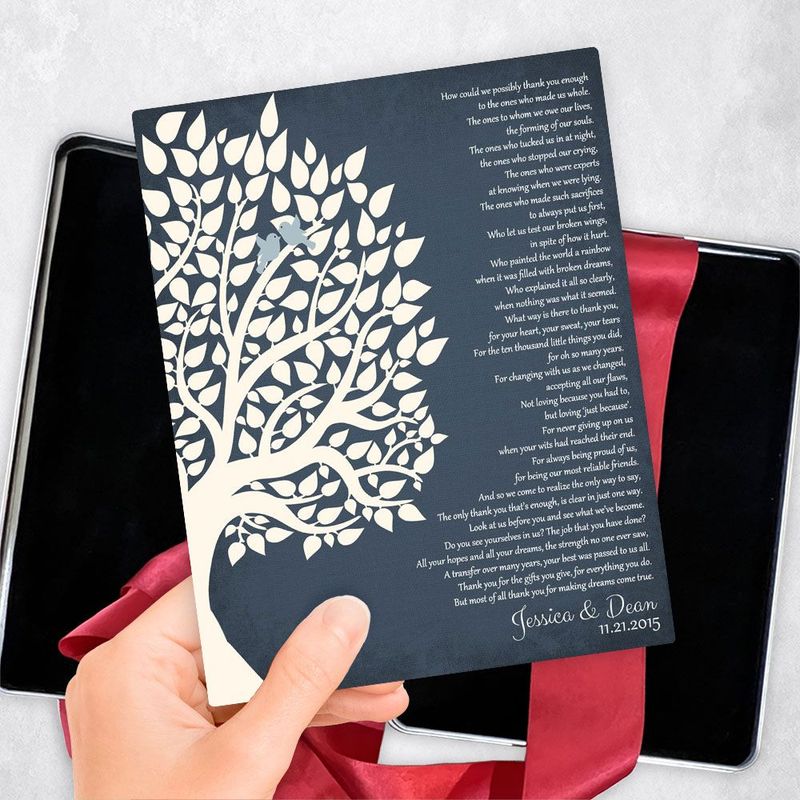 #1 Best Seller - Half Tree Silhouette Wedding Gift Delivery Box Gift for Parents TOY-1132