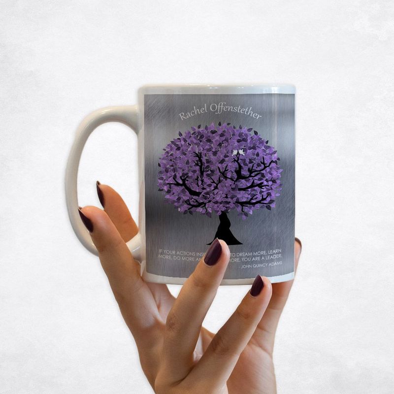 Tin Purple Tree Leadership Appreciation Coffee Mug Gift for Mentor M-1488