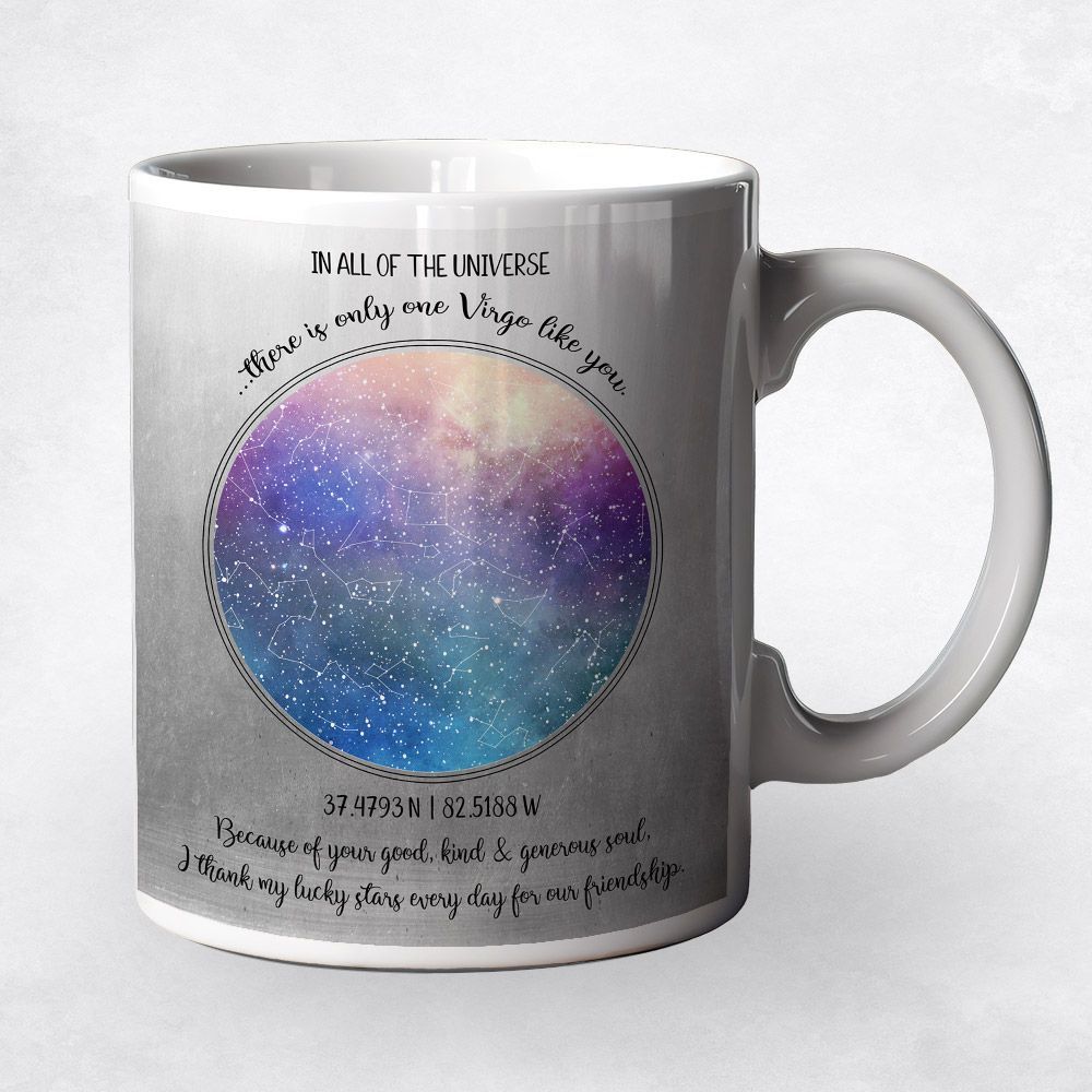 Tin Star Map Friendship Coffee Mug Gift for Friend M-1781
