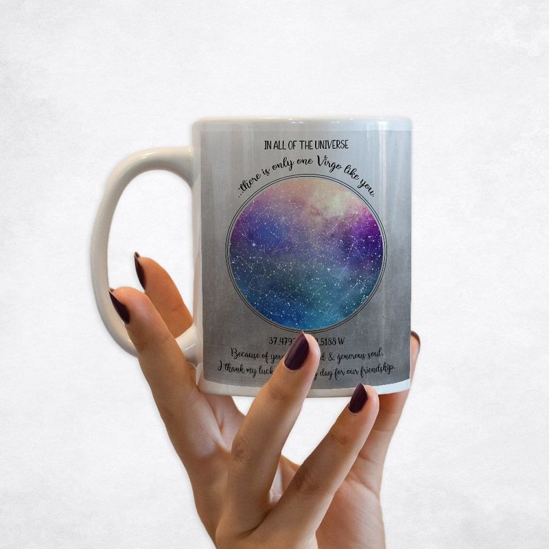 Tin Star Map Friendship Coffee Mug Gift for Friend M-1781